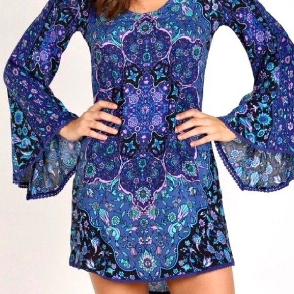 Spell Dresses & Skirts - Spell Kiss The Sky Blue Mini Dress